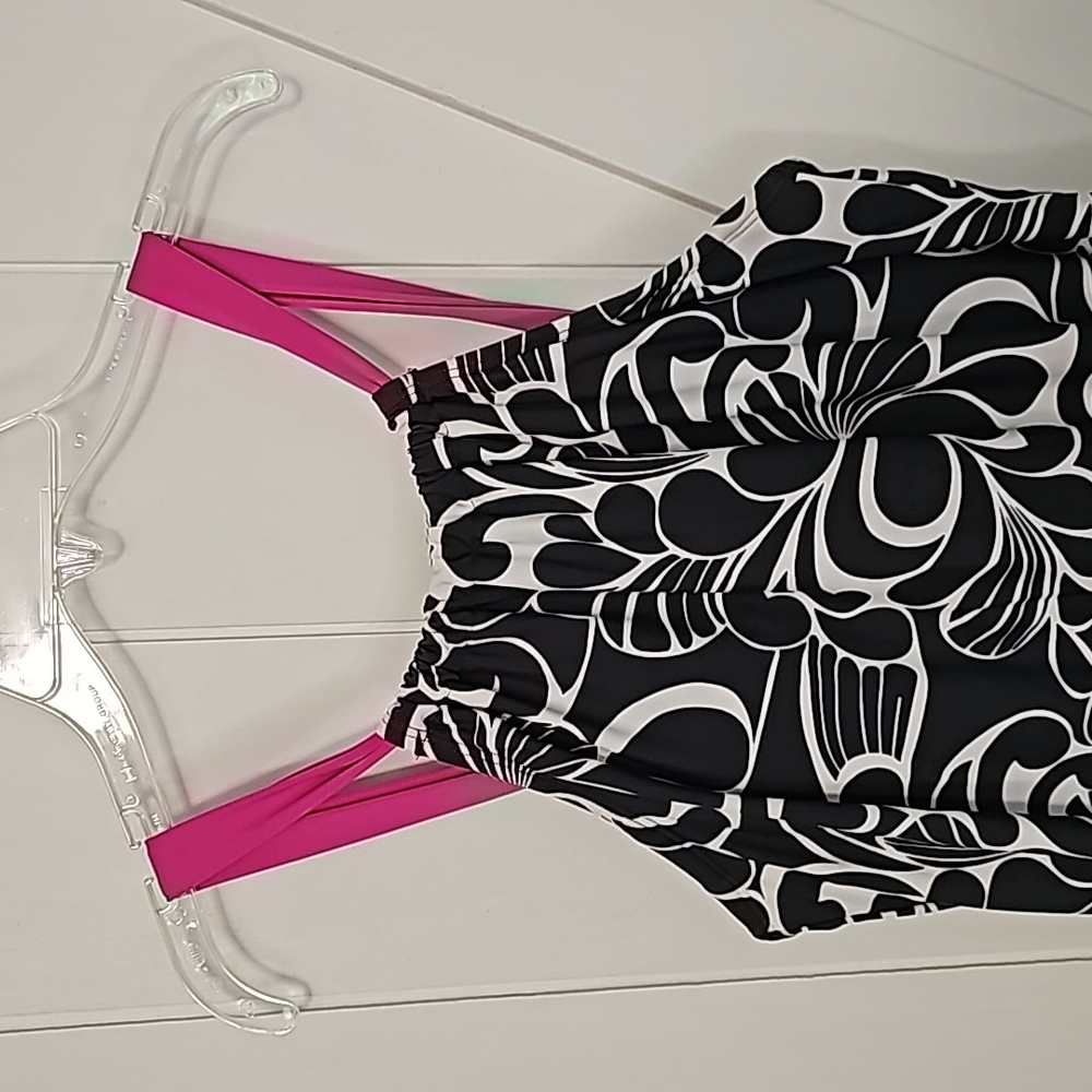 Athleta Black and White Floral Mini Dress - Picture 2 of 4